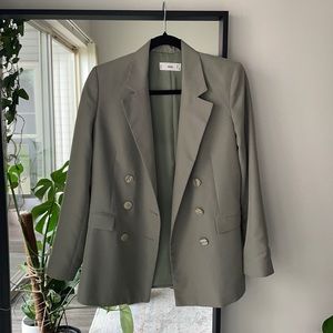 Sage green double breasted blazer size S